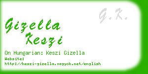 gizella keszi business card